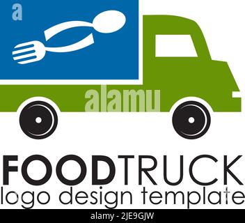 Food logo design with using bowl icon illustration template Stock Vector