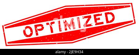 Grunge red effective word hexagon rubber seal stamp on white background ...