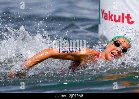 Budapest, Hungary. 26th June, 2022. Team Hungary OLASZ Anna HUN4x1500m Mixed Relay Final Open Water Swimming FINA 19th World Championships Budapest 2022 Budapest, Lupa Lake 26/06/22 Photo Andrea Masini/Deepbluemedia/Insidefoto Credit: insidefoto srl/Alamy Live News Stock Photo