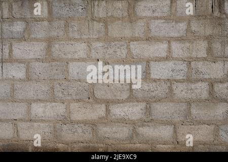 Concrete cinder block wall background texture - Sri Lanka Stock Photo