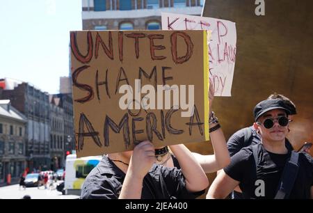 Pro-choice protest demonstration in downtown Montreal.Quebec,Canada.Alamy Live News/Mario Beauregard Stock Photo