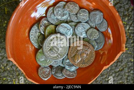 roman ancient coins Stock Photo