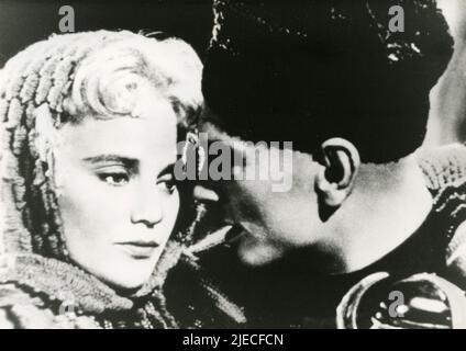 Austrian-Swiss actress Maria Schell and actor Yul Brynner in the movie The Brothers Karamazov, USA 1958 Stock Photo