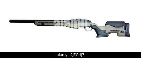 Bolt action rifle isolated over white background Stock Photo - Alamy