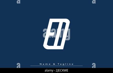 Alphabet letters Initials Monogram logo ED , DE Stock Vector