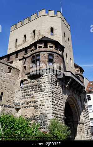 medieval city gate severinstorburg in the old town of cologne Stock Photo
