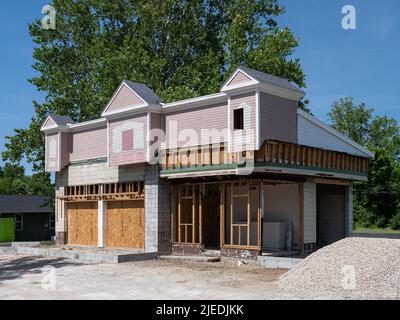 Unusual building under construction Stock Photo