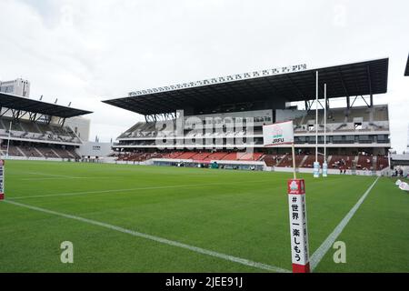 Fukuoka, Japan. 25th June, 2022. General View Rugby : LipovitanD Challenge Cup 2022 match between Japan 43-7 Uruguay at Mikuni World Stadium Kitakyushu in Fukuoka, Japan . Credit: SportsPressJP/AFLO/Alamy Live News Stock Photo