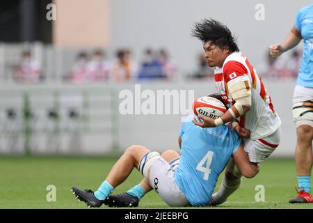 Fukuoka, Japan. 25th June, 2022. Keita Inagaki (JPN) Rugby : LipovitanD Challenge Cup 2022 match between Japan 43-7 Uruguay at Mikuni World Stadium Kitakyushu in Fukuoka, Japan . Credit: SportsPressJP/AFLO/Alamy Live News Stock Photo