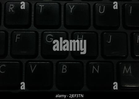 Close Up photo Black Computer Keyboard Stock Photo
