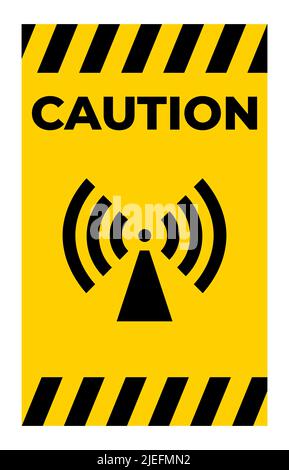 Beware Non-Ionizing Radiation Symbol sign Isolate On White Background,Vector Illustration Stock Vector