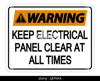 Electrical panel with warning sign vector illustration Stock Vector ...