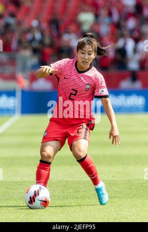 Toronto, Canada, June 26, 2022: Hyo-Joo Choo of Team Korea Republic in action during the International Friendly Match against Team Canada at BMO Field in Toronto, Canada. Canada and Korea draw 0-0. Credit: Phamai Techaphan/Alamy Live News Stock Photo