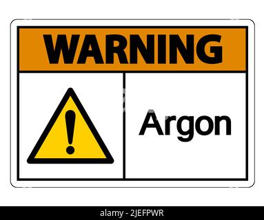 Warning Argon Symbol Sign Isolate On White Background,Vector Illustration Stock Vector