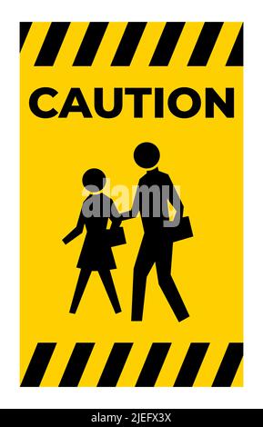 School Zone Symbol Sign Isolate on White Background,Vector Illustration Stock Vector