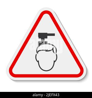 Beware Overhead Hazard Symbol Isolate On White Background,Vector Illustration EPS.10 Stock Vector