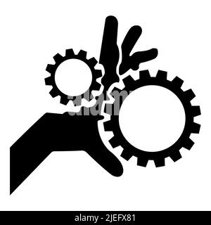 Moving Parts Symbol Isolate On White Background,Vector Illustration EPS.10 Stock Vector