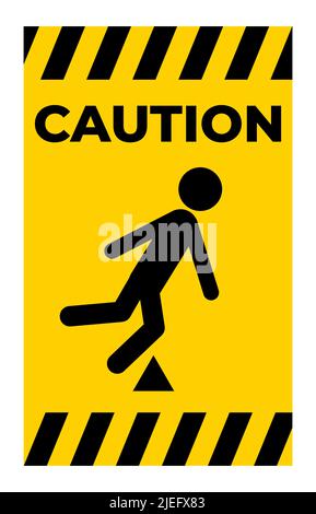 Trip Hazard Symbol Sign Isolate On White Background,Vector Illustration EPS.10 Stock Vector