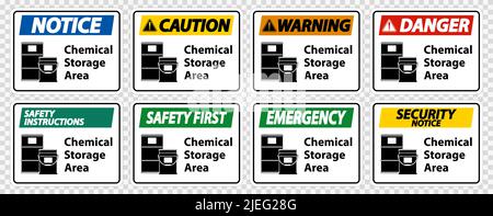 Chemical Storage Symbol Sign Isolate on transparent Background,Vector Illustration Stock Vector