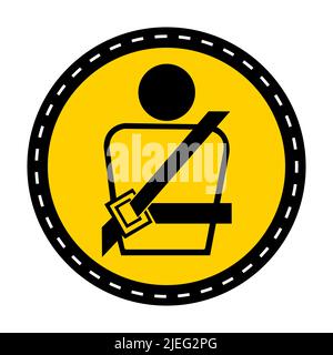 PPE Icon.Wearing a seat belt Symbol Sign Isolate On White Background,Vector Illustration Stock Vector