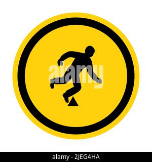Trip Hazard Symbol Sign Isolate On White Background,Vector Illustration EPS.10 Stock Vector