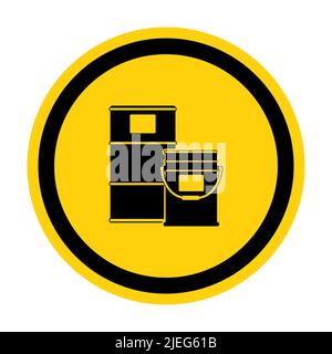 Paint Drum Area Symbol Sign Isolate On White Background,Vector Illustration Stock Vector