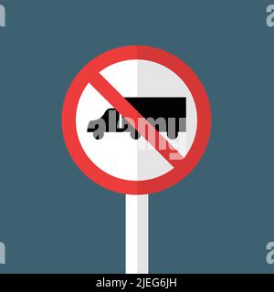 No Trucks Sign,vector illustration Stock Vector