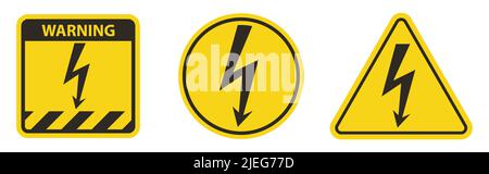 Danger High Voltage Symbol Sign Isolate On White Background Stock Vector