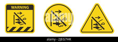 Do Not Disconnect Mains Plug From Electrical Outlet Stock Vector