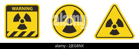 Radiation Black Icon Isolated On White Background Stock Vector