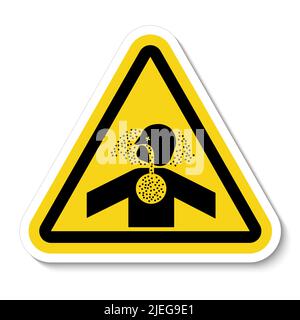 Toxic Gases Asphyxiation Symbol Sign Isolate on White Background,Vector Illustration Stock Vector