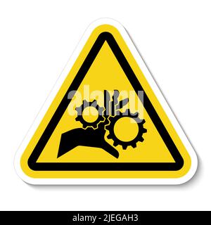 Hand In Gears Sign Hand Entanglement Rotating Gears Symbol Sign Isolate On White ...