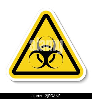 Beware Biological Hazard Symbol Isolate On White Background,Vector Illustration EPS.10 Stock Vector
