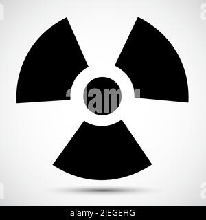 Radiation Black Icon Isolated On White Background Stock Vector
