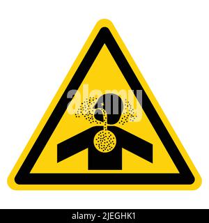 Toxic Gases Asphyxiation Symbol Sign Isolate On White Background,Vector Illustration Stock Vector