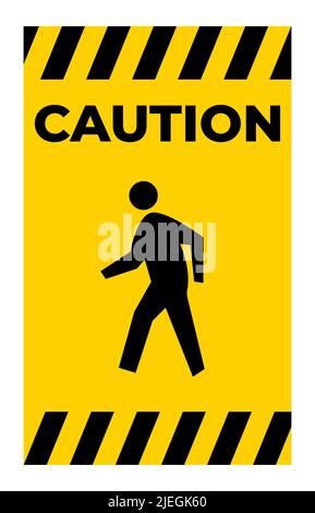 Pedestrian Crossing Symbol Sign Isolate on White Background,Vector Illustration Stock Vector