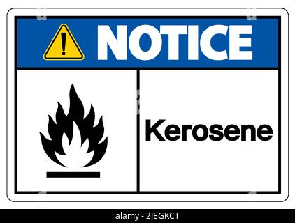 Notice Kerosene Symbol Sign On White Background Stock Vector