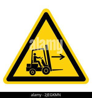 Forklift Point Right Symbol Sign Isolate On White Background,Vector Illustration Stock Vector