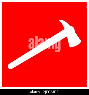 Fire AXE Symbol Sign Isolate On White Background,Vector Illustration EPS.10 Stock Vector