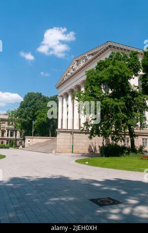 Front Entrance Exterior and grounds of the Hungarian National Museum Budapest, Hungary Stock Photo