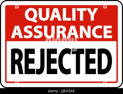 Quality Assurance Rejected Sign Stock Vector