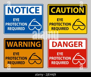 Eye Protection Required on white background Stock Vector Image & Art ...