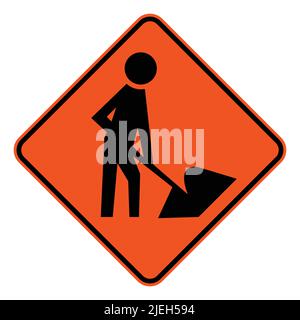 Men At Work Sign,vector illustration Stock Vector