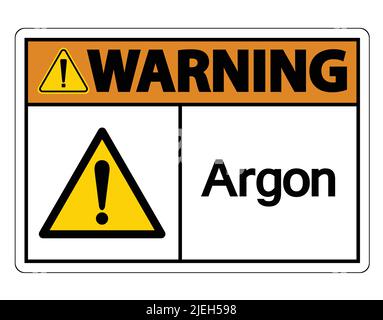 Warning Argon Symbol Sign Isolate On White Background,Vector Illustration Stock Vector