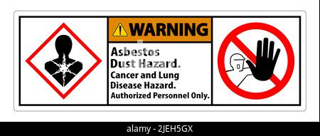 Warning Label Disease Hazard, Authorized Personnel Only Isolate on transparent Background,Vector Illustration Stock Vector