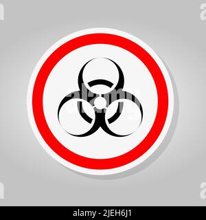 Biological Hazard Symbol Sign Isolate On White Background,Vector Illustration Stock Vector