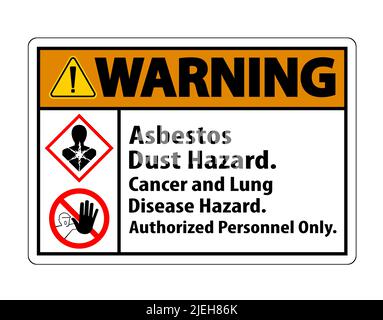 Warning Label Disease Hazard, Authorized Personnel Only Isolate on transparent Background,Vector Illustration Stock Vector