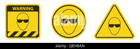 Wear Safety Glasses Isolated On White Background Stock Vector