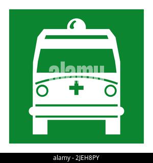 Ambulance Pick Up Point Symbol Isolate On White Background,Vector Illustration EPS.10 Stock Vector