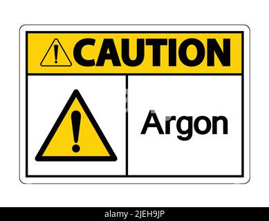 Caution Argon Symbol Sign Isolate On White Background,Vector Illustration Stock Vector